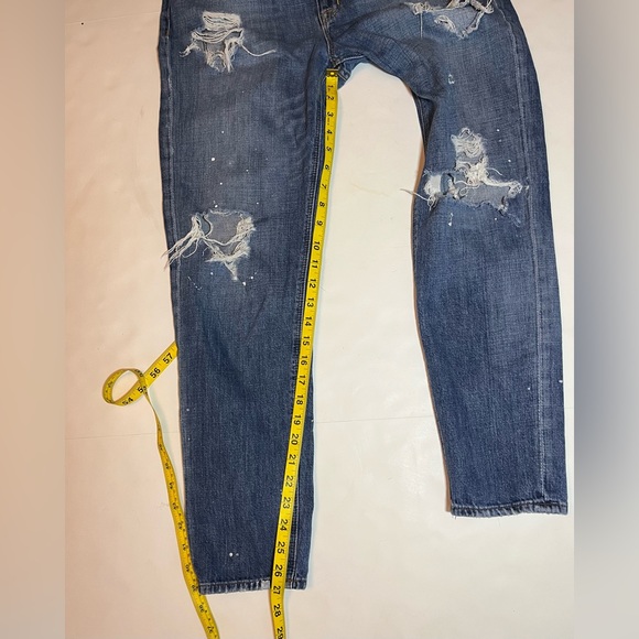 Hudson Jeans Jude Slouch Skinny Crop Distressed Jeans SZ 28waist - Picture 11 of 14